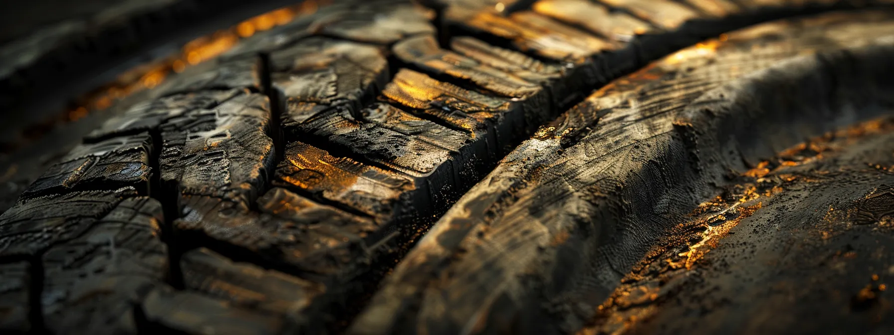 a close-up photo of a worn brake pad with visible grooves and signs of wear, emphasizing the importance of recognizing brake wear for vehicle safety.